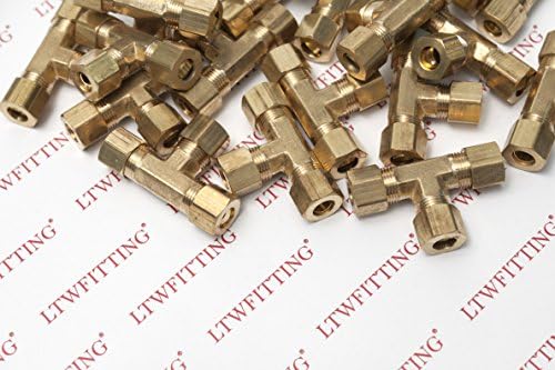 5/16-Inch OD Compression Tee,Brass Compression Fitting(100pcs) - Image 2
