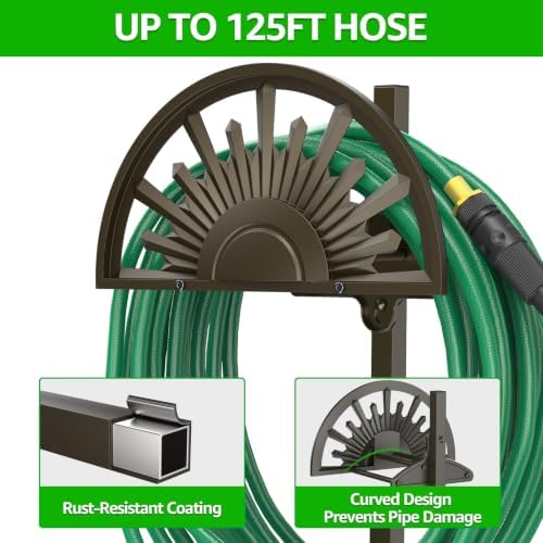 GOFORWILD Freestanding Garden Hose Holder, Holds 125-Feet of 5/8-Inch Hose - Image 3