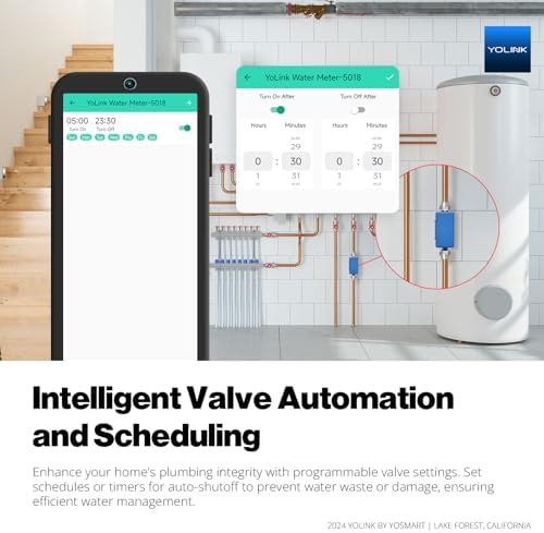 NSF Certified YoLink FlowSmart All-in-One Smart Water Meter & Auto Shutoff for 1.25" Pipes, LoRa Long-Range, Real-Time Leak Detection, 10-Year Battery, 80+ Device Ecosystem, Hub Included – YS5018 - Image 6