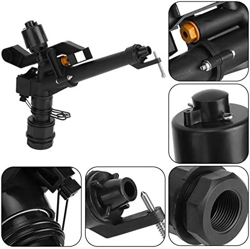 Haofy Sprinkler Head, 1.5in to 1in DN25 Female Thread Adjustable 360 Degree Rotating Rocking Arm Sprinkler Farm Irrigation - Image 5