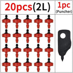 Garden Supplies 20X Garden 2L 4L 8L Pressure Compensating Emitter Dripper 1/4'' Self-Cleaning Drip Irrigation Water Regulator 4/7mm Nozzle(A-2L-20PCS) - Image 2