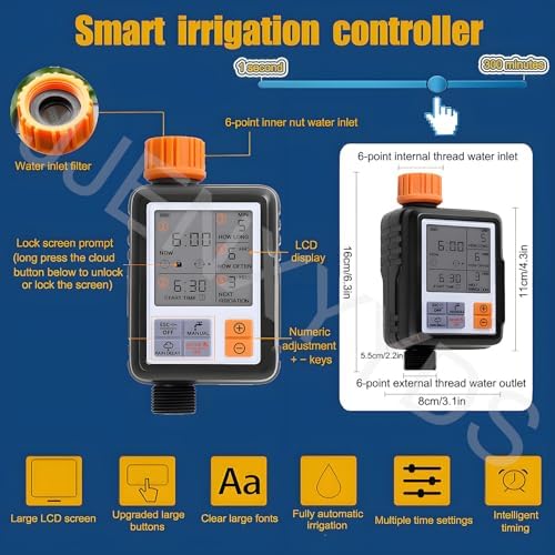 360° Bendable Garden Irrigation,Fully Automatic Intelligent Irrigation kit,Adjustable Bendable Nozzle Copper,for Greenhouse, Lawn, Outdoor Plants (50M/164FT) - Image 6