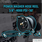 MTM Hydro Reel Kit with Pressure Washer Hose, 50 ft, 3/8 in, Gray - Image 2