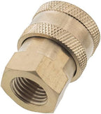 20 1/4in. FPT Female Brass Socket Quick Connect Coupler 4000 PSI 10 GPM for Pressure Washer Nozzle Gun Hose Wand - Image 2