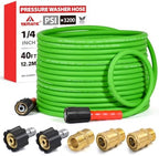 YAMATIC Flexible Pressure Washer Hose 40 FT 1/4", M22-14mm Females by YAMATIC