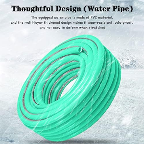 Hose Reel Cart Garden Hose Reels for Outside Retractable Handheld Outdoor Hose Reels, Hand Crank Hose Organiser, Compact Portable Hose Cart, with Water Gun (A Hose Cart+15+5m Pipe) - Image 5