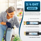 Garden Hose 50ft+ Garden Hose 100ft,Non-Expanding Water Hose, Flexible Ultra-Light, Anti-Kink, Wear-Resistant, Portable, Easy Storage, Hose for Outdoor, Garden, Yard and Lawn, Black Lake Blue - Image 5