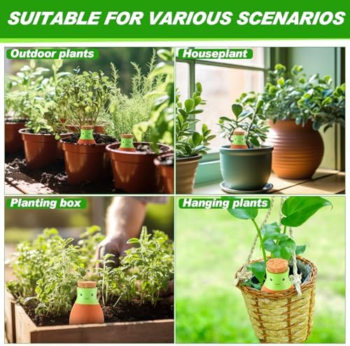 LemonRoad 8 Pcs Self Watering Terracotta Globes 11.5oz Large Ollas Plant Watering Globes Planter Insert Spike Pot Clay Planter Irrigation Device for Outdoor Indoor Easy to Refill Plant Lover Gift - Image 6