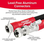 Pocket Hose 25 FT Silver Bullet 2.0 Expandable Garden Hose w/Turbo Shot Nozzle, AS SEEN ON TV, Lead-Free, Solid Aluminum Connectors, Easy On/Off Valve, Kink-Free, Leak-Proof (Pack of 2) - Image 6