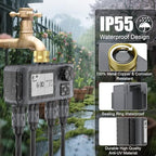Hose Water Timer, Programmable Sprinkler Timer with Rain Delay/Manual/Automatic Drip Irrigation System for Outdoor Garden Yard, 4 Outlet - Image 4