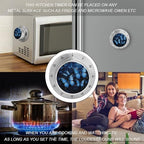 Mechanical Kitchen Timers for Cooking,Dark Blue Butterflies Printed 60 Minute Magnetic Countdown Timer,Cute Cooking Timers with Alarm,Stainless Steel Time Timer Manual No Batteries Required - Image 4