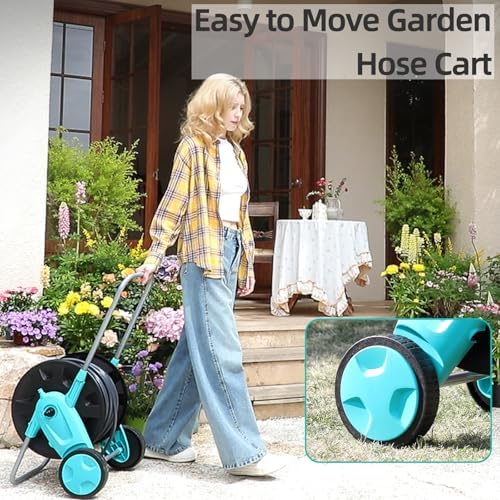 Garden Hose Reel Cart, Hold Up to 75-100 Ft of 5/8 Inch Hose - Image 5