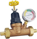 Apollo Valves ApolloPEX 3/4" Bronze Double Union PEX Water Pressure Regulator w/Gauge (APXPRV34WG) by APOLLO