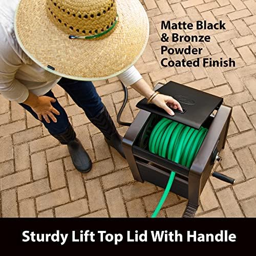 Liberty Garden 778 200' Hose Storage Box, Bronze, 23 x 16.9 x 18.15 inches - Image 5