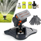 16-Nozzle Oscillating Sprinkler with Dual-Zone Sprinkler Water Timer, Adjustable Lawn & Garden Irrigation System, Turbo 360° Automatic Rocking Sprinkler for Lawn Yard Garden Watering (A) by LegvixiQualityYouCanTrust