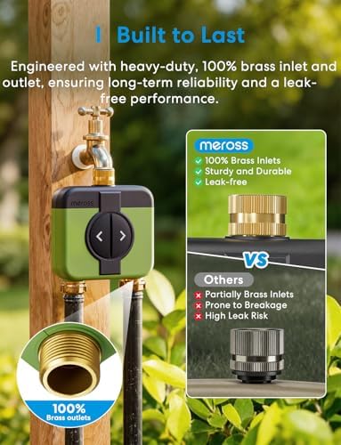 meross WiFi Water Timer for Garden Hose, Rain Skip, Remote Control, IP65 - Image 2