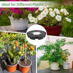 Homaisson 4 Pcs Self-Watering Plant Saucers, Indoor Auto Watering Fabric Pot Bases, Round Plastic Drip Trays for Plant Growth Bags, Provide Stable Support and Prevent Leakage - Image 5
