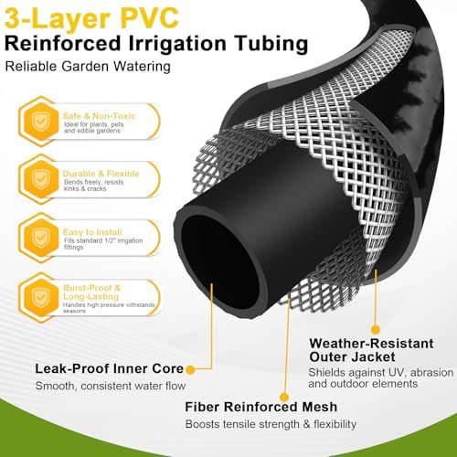 1/2 Inch Irrigation Tubing 200 FT, Drip Mainline for Raised Beds & Gardens - Image 5
