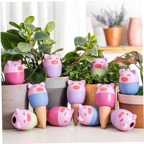 KESYOO 4pcs Terracotta Self Watering Spikes for Plants, Pig Shape - Image 5