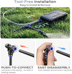 Portable Misting System with with 10000mAh Water Pump, 4 Gallon Large Bucket & 33FT PU Hose - Outdoor Water Misters for Outside Patio Cooling, Backyard, Canopy, Umbrella, Sports, Greenhouse, Camping - Image 5