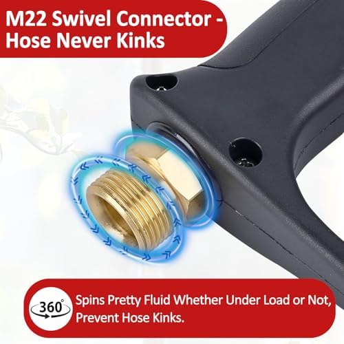 High Pressure Washer Spray Gun Max 4500PSI & Foam Cannon 32oz & Kink Resistant Hose 32ft Kit, Compatible with Some of Kar-cher, Ryobi, Greenworks, CRAFTSMAN, Ideal for Home & Outdoor Cleaning,Car Wash - Image 4