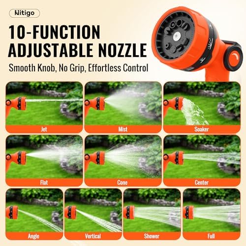 Nitigo Ultra Lightweight Garden Hose 100FT for Yard, Outdoor - Image 6