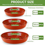 15 Pack Plant Trays for Pots 1.5" Deep Plant Saucers, Heavy Duty 8" 10" 12 inch Plant Tray Bulk Thickened Plant Plates to Catch Water, Durable Plant Saucer Flower Pot Accessories - Image 2