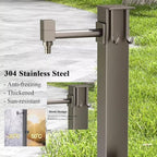 Floor Mounted Faucet Outdoor Water Pipe Vertical Fountain Irrigation Column,Freestanding Outdoor Faucet Column - Garden Hose Holder with Floor Mount Water Tap Fountain, Ideal for Patio & Yar - Image 4