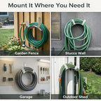 Gardzen 304 Stainless Steel Garden Hose Holder, Heavy Duty Wall Mounted Hanger, Rust-Resistant Outdoor Storage Rack for Backyard, Fence, Garage & Shed (Pack of 2) - Image 5