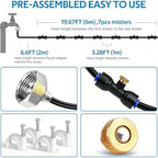 Misting Cooling System 26 Ft, 7 Brass Mist Nozzles Outdoor Patio Cooler - Image 2