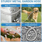 150 ft Stainless Steel Garden Hose with 10-Function Spray Nozzle, Kink-Free Flexible Metal Water Hose, Solid Brass 3/4'' Connectors, Heavy Duty, Durable, Leak-Proof - Image 5
