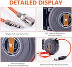 6mm Automatic Retractable Hose Reel Car Wash Garden Irrigation Water Tube Holder Wall Mount High Pressure Waterpipes Roller Drum - Image 4