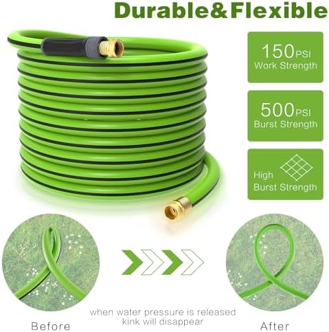 Garden Hose 75ft x 5/8",Short Garden Water Hose Heavy Duty - Image 3