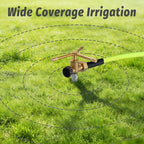 Atlantic 3-Head Solid Brass Sprinkler – Heavy Duty Stainless Steel Spike with 6-Outlet Efficient Irrigation for Lawn, Garden & Farm | Water-Saving Design with Male/Female Hose Connections (2) - Image 7