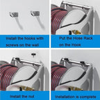 Garden Hose Reel Set, Freestanding or Wall Mounted, 1/2" Hose, Easily Portable, Prevents Twisting, Ideal for Watering Flowers or Washing Cars, Includes 15m Hose - Image 3