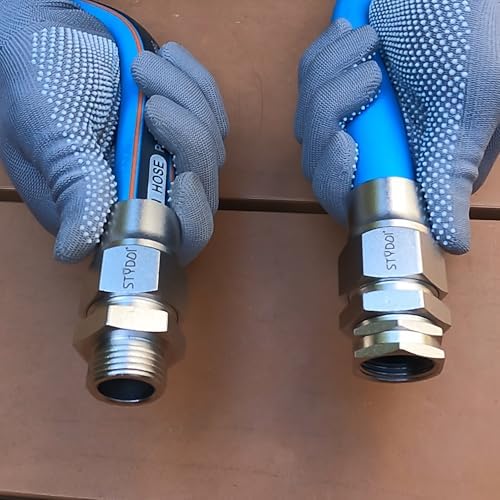 STYDDI 304 Stainless Steel 3/4-Inch Garden Hose Repair Fittings Kit, Heavy-Duty Male and Female 3/4" Barb Water Hose Replacement Ends Coupler, Lead-free Hose Mender Connector for 3/4" Garden Hose - Image 2