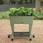 EarthBox Raised Garden Bed with Legs – Elevated Self Watering Planter Box with Wheels, Storage Shelf, Premium Plant Food, Easy Assembly, Made in USA, Sage - Image 5