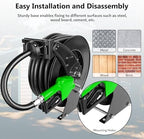 3/4" x 50ft Diesel Fuel Hose Reel Black, Heavy Duty Retractable Hose Reel Spring Driven Auto Swivel 300PSI Fuel Line Transfer Hose with Fueling Nozzle for Tank Truck Trailer Boat Cart - Image 5