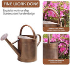 Metal Watering Can for Outdoor Plants, Watering Can Decor 1 Gallon (Copper) - Image 3