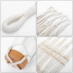 GARDIFE Hanging Planters for Indoor Plants,5Pcs Hanging Basket for Indoor Boho Home Decor,Macrame Plant Hanger,35 Inches,29Inch,23Inch, Ivory,Self Watering Planters, 7/6.5/6/5.5/5 Inch,White&White - Image 4