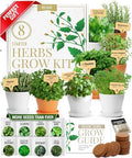 HOME GROWN 8 Herb Garden Kit, Indoor Growing Kit, Gardening Gifts for Women by HOMEGROWN