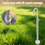 304 Stainless Steel Freestanding Vertical Garden Water Column Hose Stand with Double Faucet for Irrigation and Car Wash - Image 4
