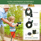 Garden Hose Non-Expandable 75 ft, Lightweight Flexible Water Hose with 10 Function Spray Nozzle, Outdoor Leak Proof, Kink-Free, Portable Hose for Yard, Lawn, Camper, High-Density Fabric, Black Green - Image 5