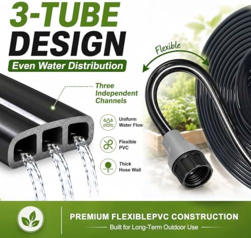 Sprinkler Hose with Holes 50 Ft (25ft 2pack) for Garden Watering - Image 2