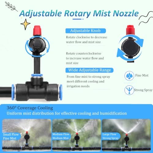 Plants Misting System for Irrigation with Adjustable Knob - Image 4