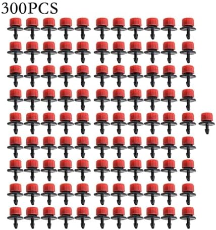 Adjustable Irrigation Drippers 100-1000pcs Water Dropper Adjustable Flow Head Drippers Portable Emitter Dripper Micro Drip Irrigation Sprinklers(300PCS) - Image 2