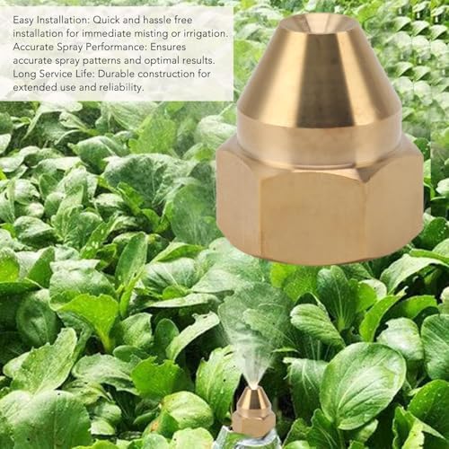 10PCS Misting Nozzle Brass Fine Misting Water Nozzles Dust Removal Mist Sprinkler Lawn Sprinkler Irrigation for Cooling System Plant Irrigation (G3/4in 10.4CM) - Image 4