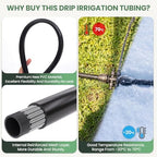 40FT 1/2 Inch Drip Irrigation Tubing Extension Hose, Main Line Watering Tube for Expanding Garden Irrigation Systems with 2pcs 6-Way Quick Connector - Image 5