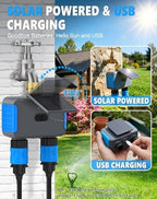 WiFi Solar Sprinkler Timer, 2 Zone Smart Bluetooth Hose Timers - Image 2