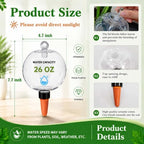 6 Pack 26oz Extra Large Plant Self Watering Globes to 3 Weeks Watering - Image 2